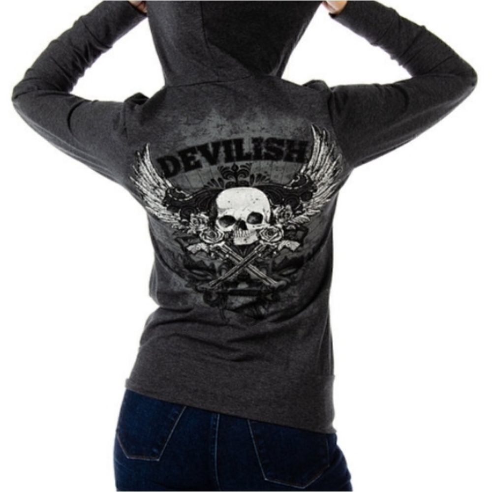 Liberty Wear Biker Devilish Harlow Hoodie